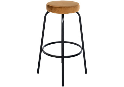 Banqueta de veludo Kamari, café