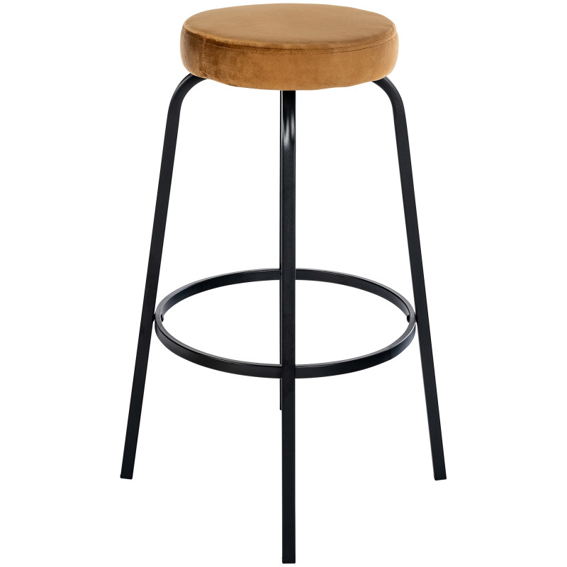 Tabouret de bar en velours Kamari, café