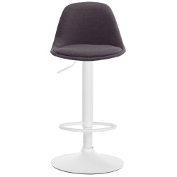 Sgabello da bar Kiel tessuto bianco grigio scuro