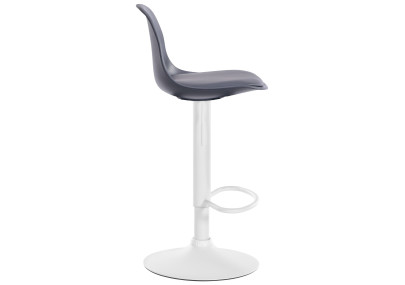 Tabouret de bar Kiel, similicuir, blanc/noir