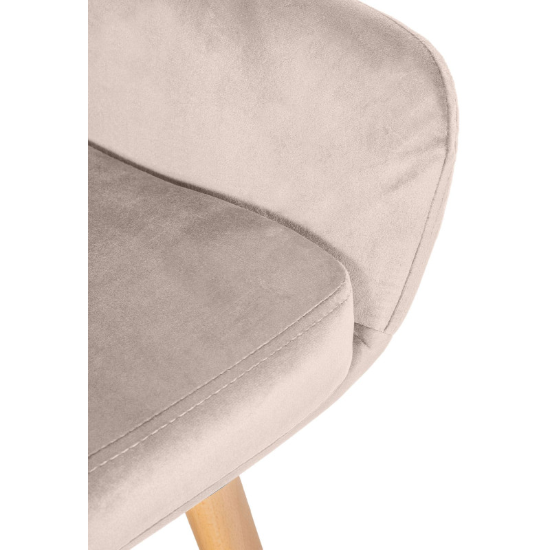 Ensemble de 2 tabourets de bar Grant en velours crème