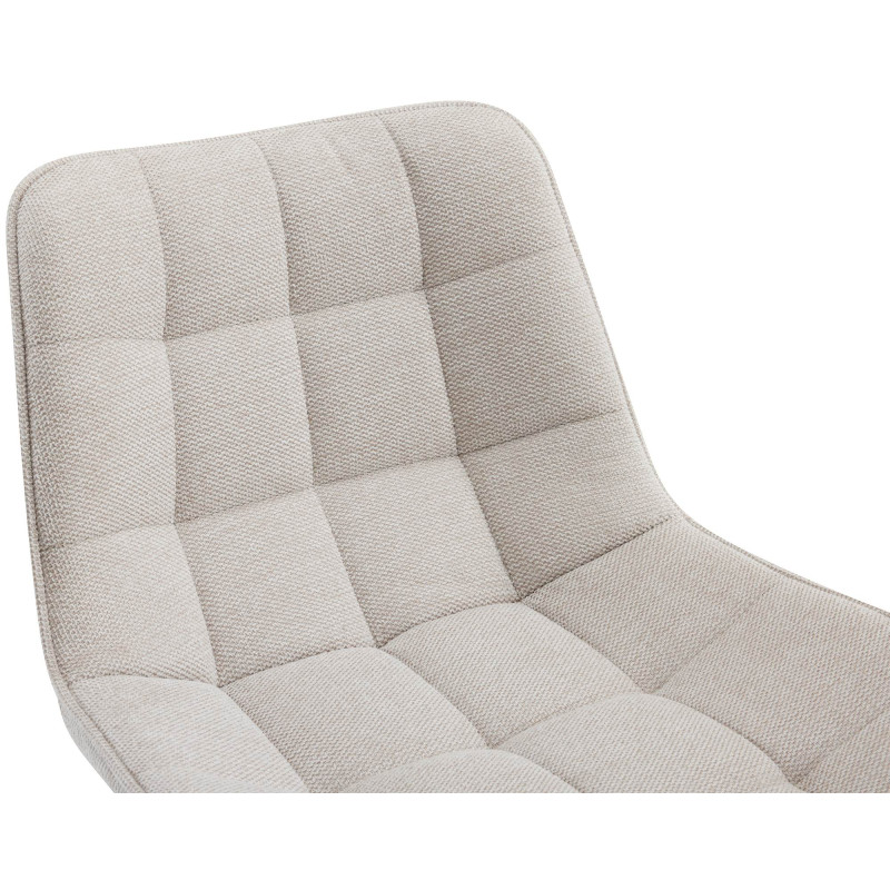 Ensemble de 2 tabourets de bar en tissu Dartford crème