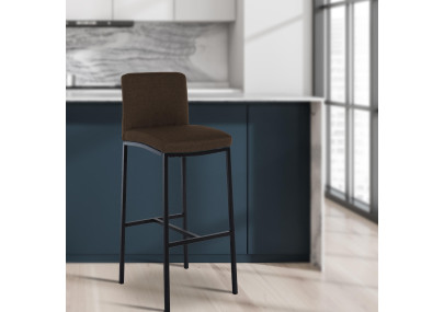 Tabouret de bar Freeport, tissu B, marron