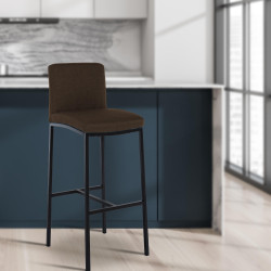 Tabouret de bar Freeport, tissu B brun