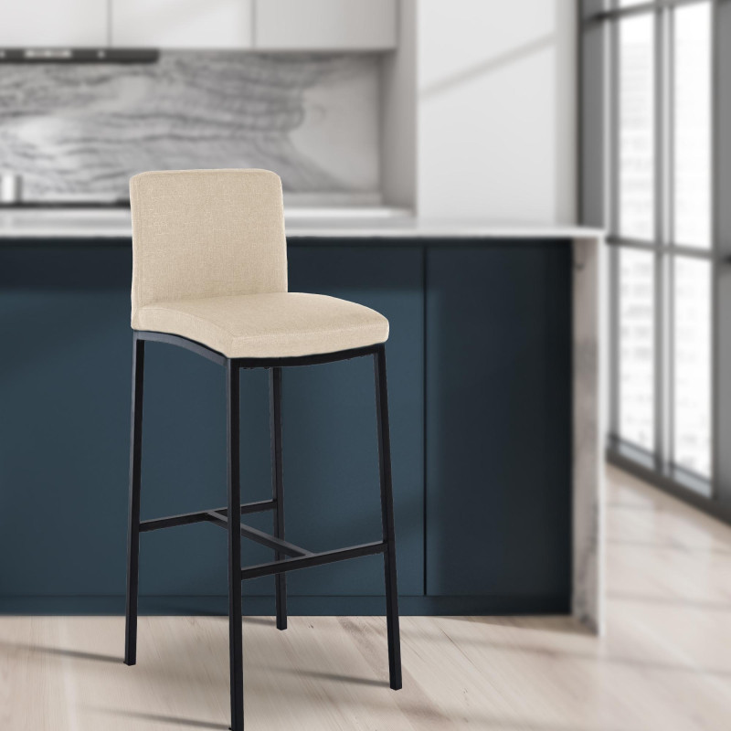 Tabouret de bar Freeport, tissu B crème