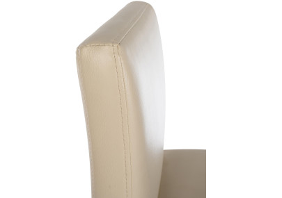Tabouret de bar Newport, similicuir, B, crème