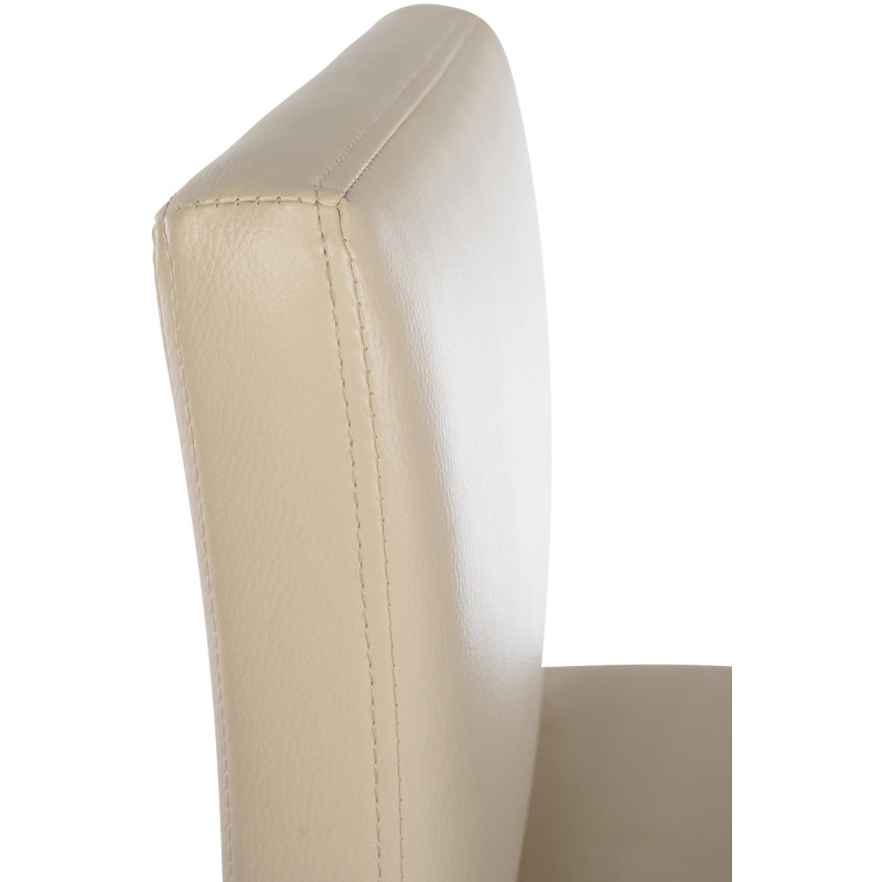 Tabouret de bar Newport, similicuir, B crème