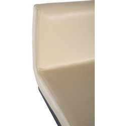 Taburete de bar Newport, piel sintética, B, crema