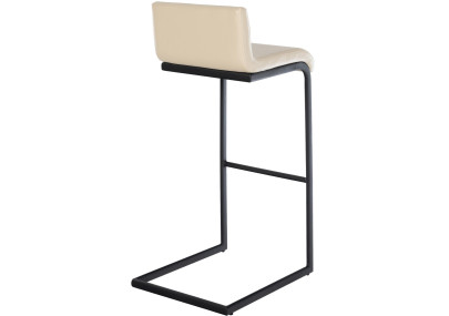 Sgabello da bar Newport, similpelle, B, crema