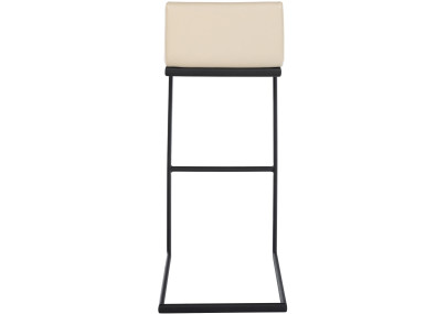 Tabouret de bar Newport, similicuir, B, crème