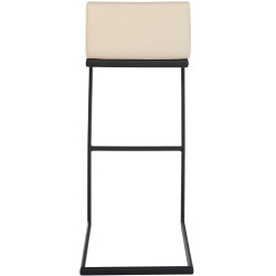 Taburete de bar Newport, piel sintética, B, crema