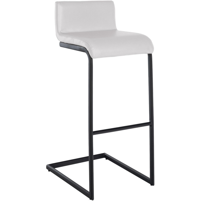 Tabouret de bar Newport, similicuir, blanc