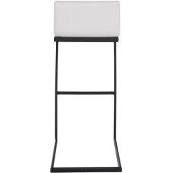 Tabouret de bar Newport, similicuir, B blanc
