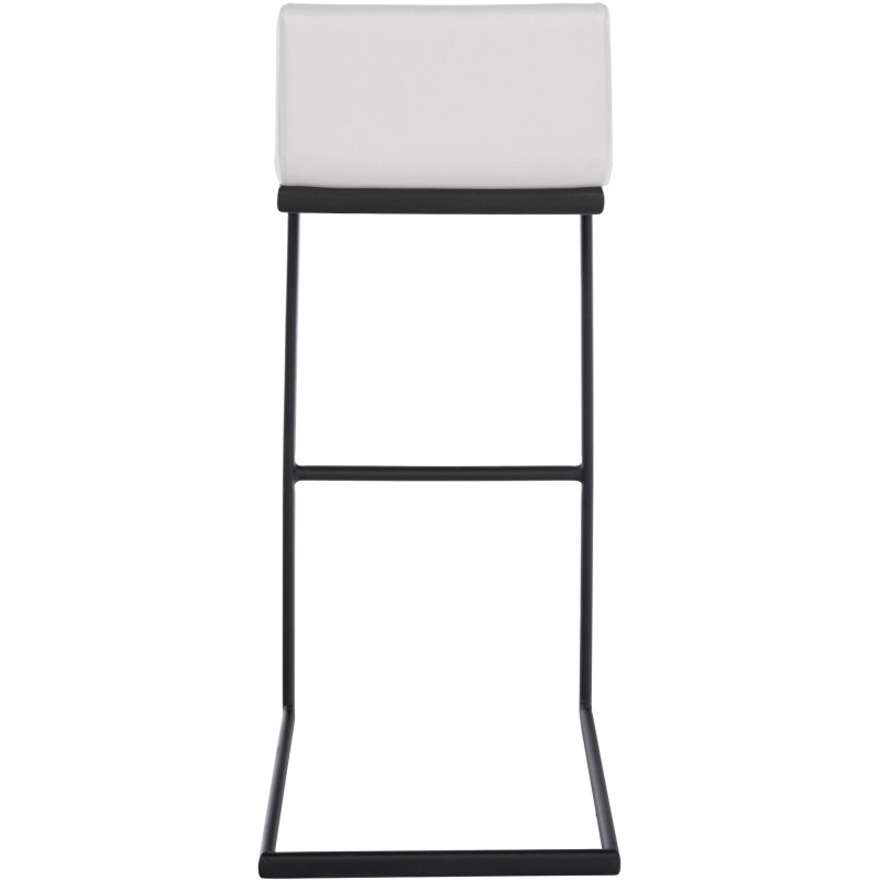 Tabouret de bar Newport, similicuir, B blanc
