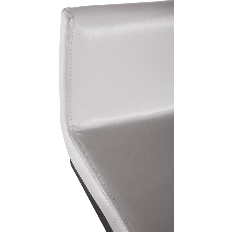 Tabouret de bar Newport, similicuir, B blanc