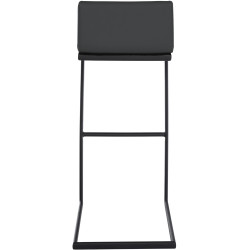 Tabouret de bar Newport, similicuir, gris foncé