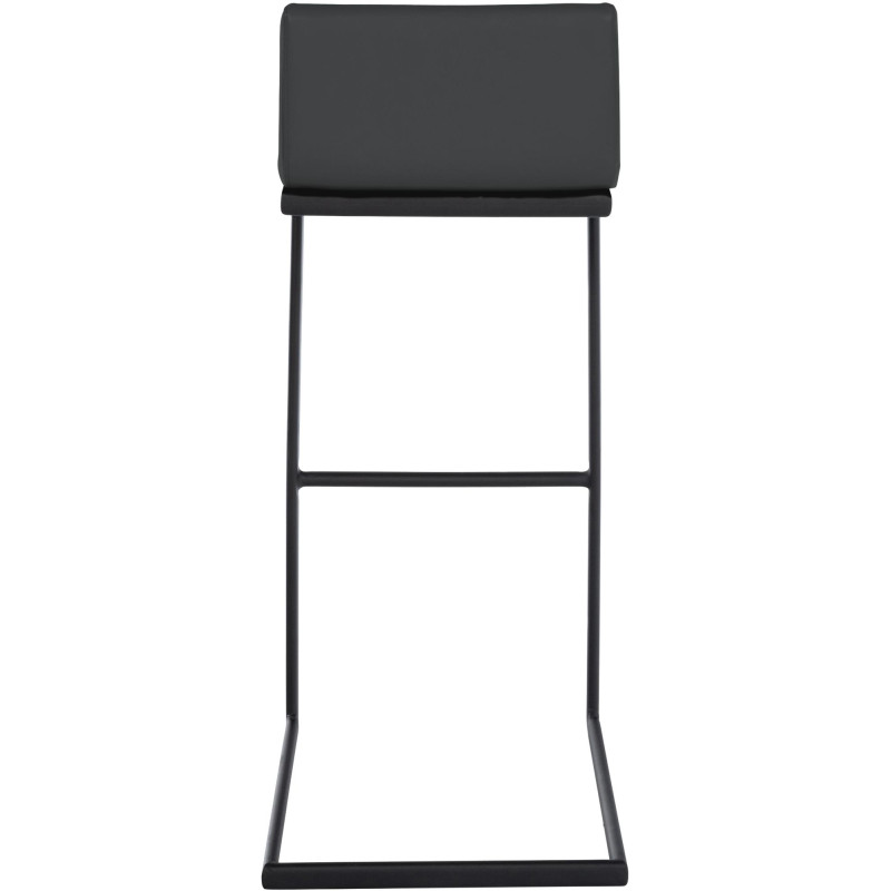 Tabouret de bar Newport, similicuir, gris foncé