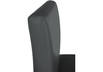 Tabouret de bar Newport, similicuir, gris foncé