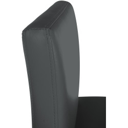 Tabouret de bar Newport, similicuir, gris foncé