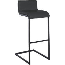 Tabouret de bar Newport, similicuir, gris foncé