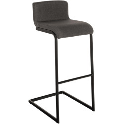 Tabouret de bar Newport, tissu B gris foncé