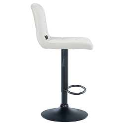 Juego de 2 taburetes de bar de terciopelo peruano, negro y crema