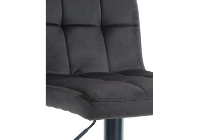 Ensemble de 2 tabourets de bar en velours Pérou, noirs