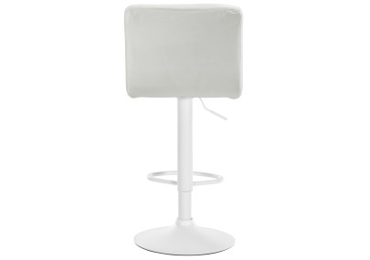 Set di 2 sgabelli da bar in velluto Perù, bianco/crema