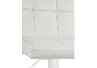 Conjunto de 2 banquetas de bar Peru em veludo, branco/creme