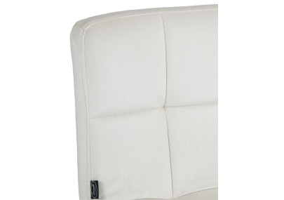 Ensemble de 2 tabourets de bar en velours Pérou, blanc/crème