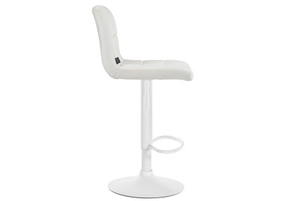 Ensemble de 2 tabourets de bar en velours Pérou, blanc/crème