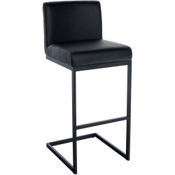 Sgabello da bar Hopewell, similpelle, nero
