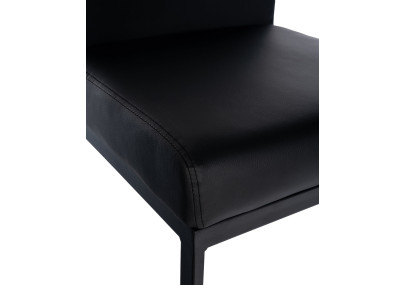 Sgabello da bar Hopewell, similpelle, nero