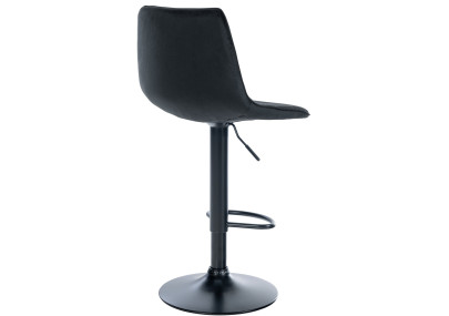 Lot de 2 tabourets de bar Lex en velours noir