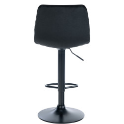 Lot de 2 tabourets de bar Lex en velours noir noir