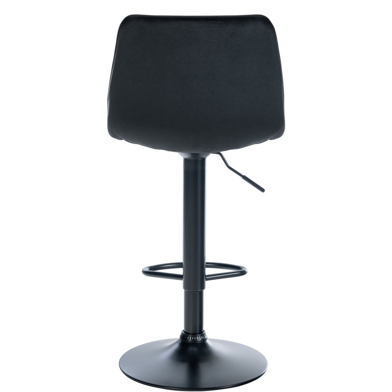 Lot de 2 tabourets de bar Lex en velours noir noir