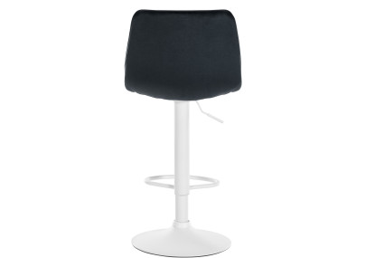 Ensemble de 2 tabourets de bar Lex en velours, blanc et noir