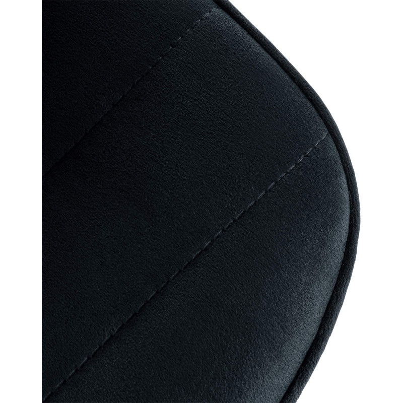 Ensemble de 2 tabourets de bar Lex en velours blanc noir