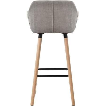 Ensemble de 2 tabourets de bar Grant, en tissu gris