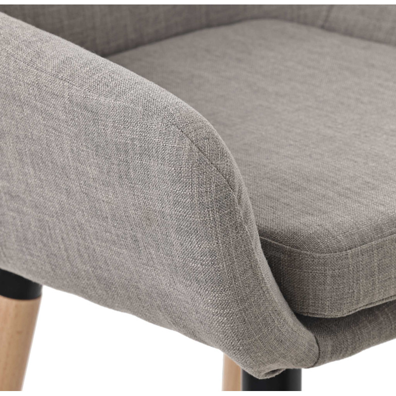 Ensemble de 2 tabourets de bar Grant, en tissu gris