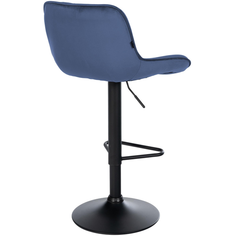 Tabouret de bar en velours Kasson bleu