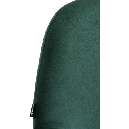 Sgabello da bar Braga in velluto dorato, verde scuro