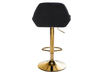 Ensemble de 2 tabourets de bar Braga Gold Velvet Noir