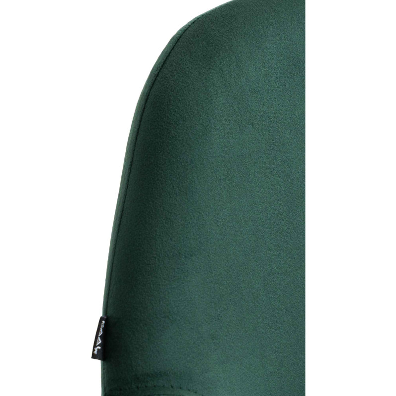 Ensemble de 2 tabourets de bar Braga en velours doré et vert foncé