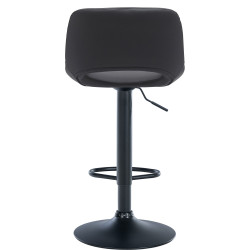 Lot de 2 tabourets de bar Camden, similicuir, noir noir