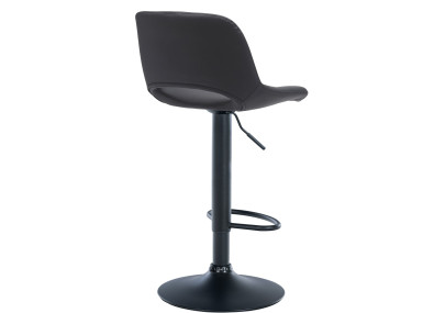 Lot de 2 tabourets de bar Camden, similicuir, noir