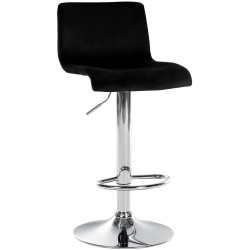 Taburete de bar Hoover Velvet C, negro