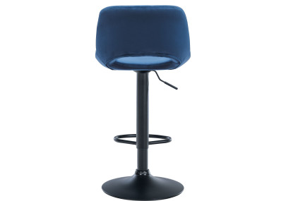 Set di 2 sgabelli da bar in velluto Camden, nero e blu