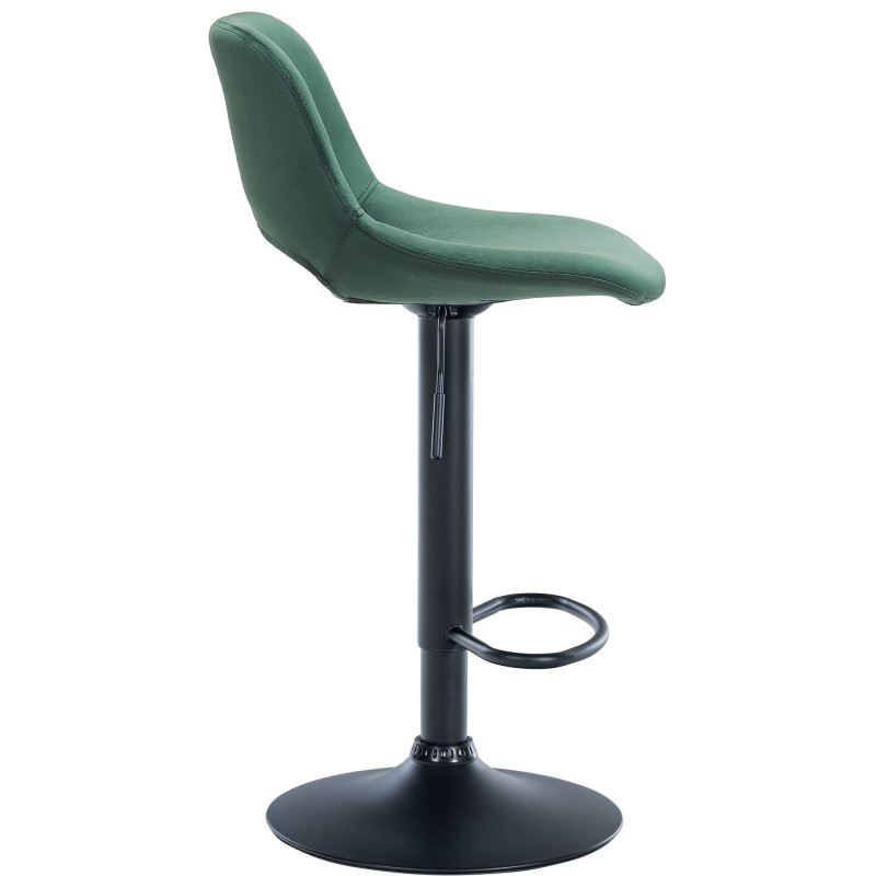 Lot de 2 tabourets de bar Camden en velours noir vert