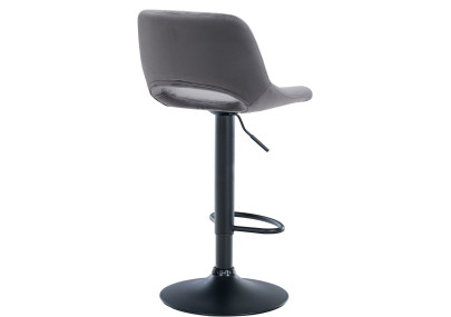 Ensemble de 2 tabourets de bar Camden en velours, noir et gris foncé